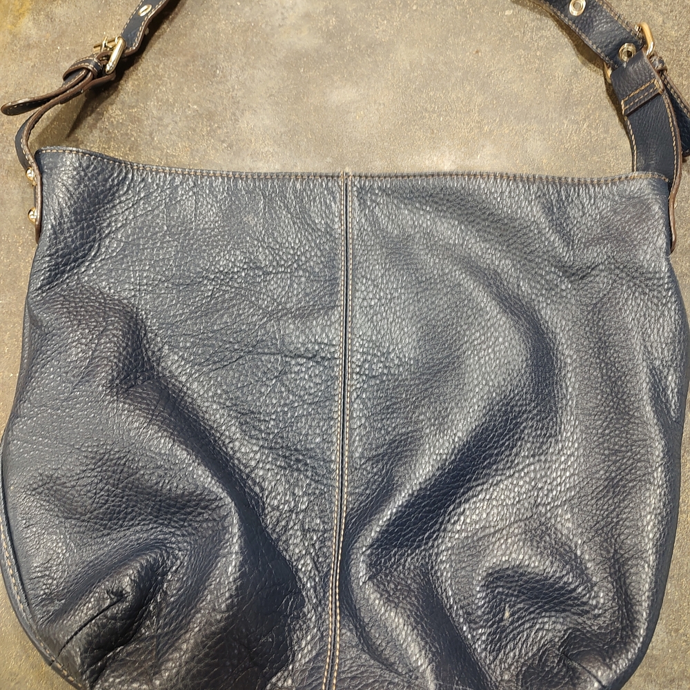 Tignanello Dark Leather Hobo Bag